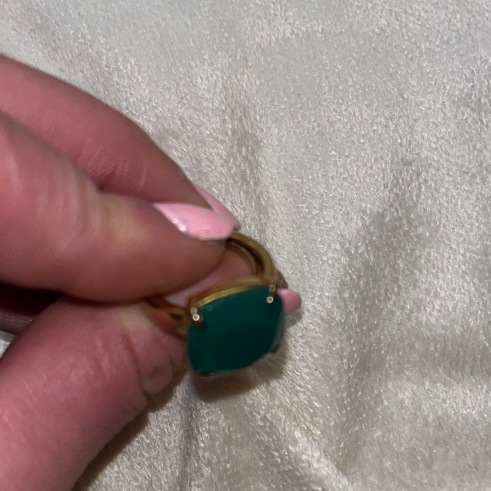 Elegant Green Stone Golden-colored kate spade adjustable size 7 ring Ring - Picture 9 of 10